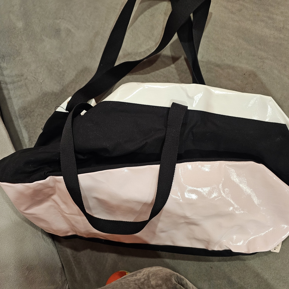 Stylish Black and White Tote Bag